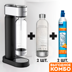 Сифон для газирования воды Philips GoZero ADD4902BK/10 (Черный) + бонус - фото