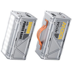 Внешний аккумулятор Wekome WP-08 50000 mAh 100W Серебристый - фото