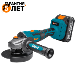 Угловая шлифмашина Bort BWS-21LI (с 2-мя АКБ, кейс) - фото