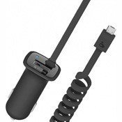 Автомобильное зарядное устройство iHave 2100mA micro+USB (id0202) Black - фото