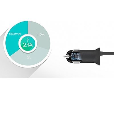 Автомобильное зарядное устройство iHave 2100mA micro+USB (id0202) Black