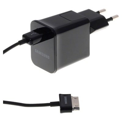 Зарядное устройство Samsung ETA-P10EBE для Samsung Galaxy Tab + кабель - фото