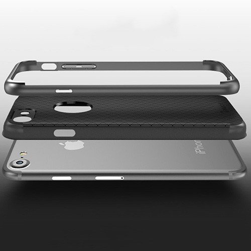 Чехол для iPhone 8 накладка (бампер) противоударный Ipaky Neo Hybrid (черный карбон)