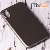 Чехол для iPhone X и Xs накладка (бампер) J-Case Fashion Series силиконовый графит - фото
