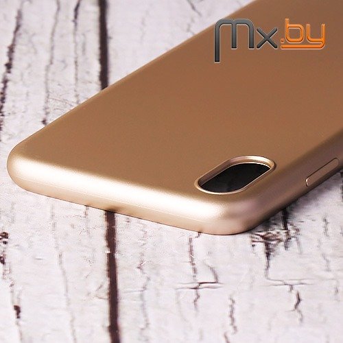 Чехол для iPhone Xs Max накладка (бампер) J-Case Fashion Series силиконовый золотой