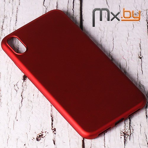 Чехол для iPhone Xs Max накладка (бампер) J-Case Fashion Series силиконовый красный