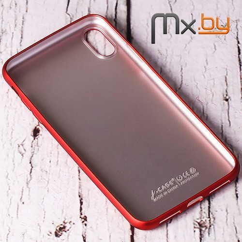 Чехол для iPhone Xs Max накладка (бампер) J-Case Fashion Series силиконовый красный
