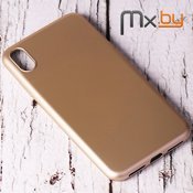 Чехол для iPhone Xs Max накладка (бампер) J-Case Fashion Series силиконовый золотой - фото
