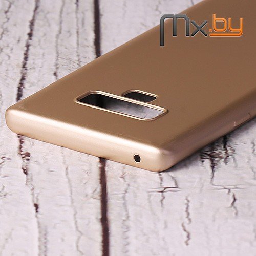 Чехол для Samsung Galaxy Note 9 накладка (бампер) J-Case Fashion Series силиконовый золотой