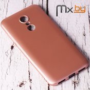 Чехол для Xiaomi Redmi 5 Plus накладка (бампер) J-Case Fashion Series силиконовый розовое золото - фото