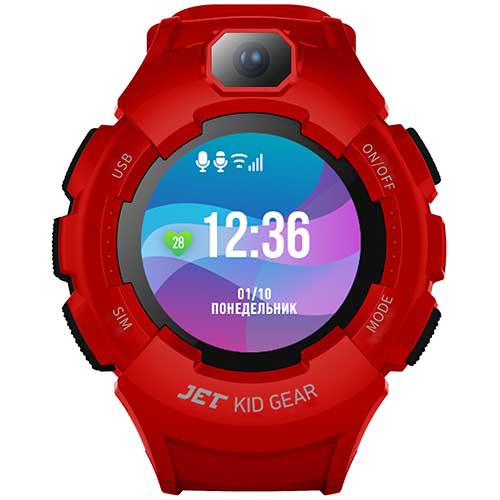 Детские умные часы Jet Kid Gear (Красный)