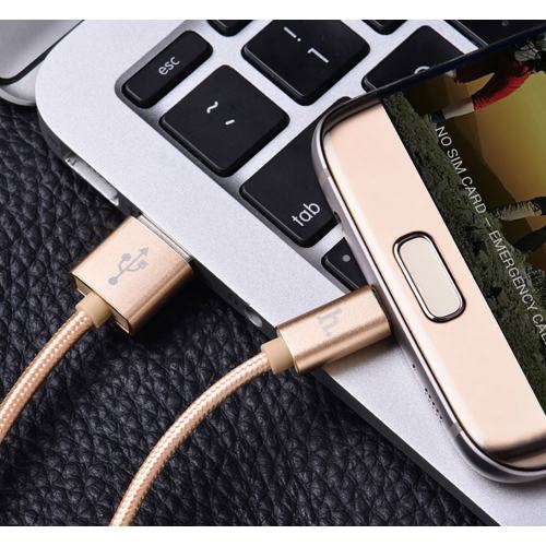USB кабель Hoco X2 Knitted MicroUSB, длина 1,0 метр (Золотой)