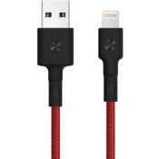 USB кабель Xiaomi ZMI MFi Lightning длина 30 см (Красный) - фото