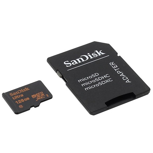Карта памяти SanDisk Ultra microSDXC 128GB (SDSQUAR-128G-GN6IA) + SD адаптер 