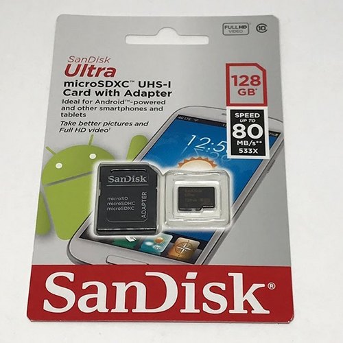 Карта памяти SanDisk Ultra microSDXC 128GB (SDSQUAR-128G-GN6IA) + SD адаптер 