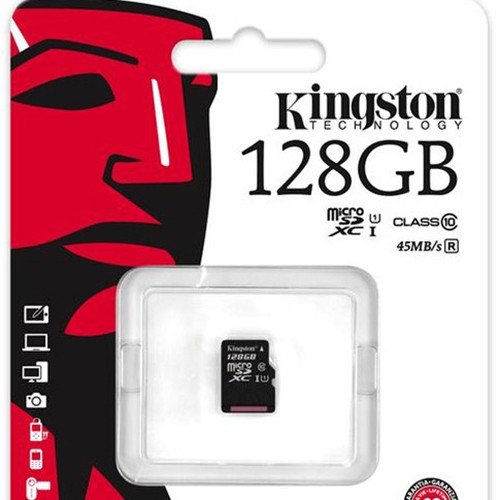 Карта памяти Kingston microSDXC 128Gb Class 10 UHS-I U1 (SDC10G2/128GBSP)