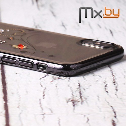 Чехол для iPhone X накладка (бампер) Kingxbar Crystal Loved со стразами Swarovski 