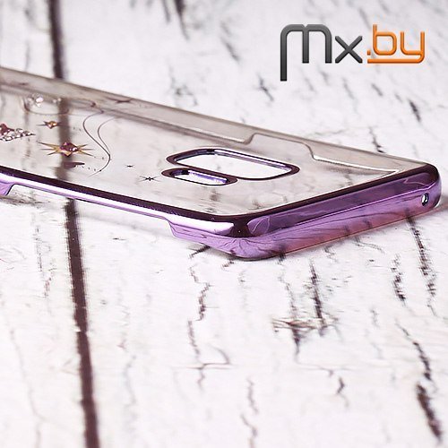 Чехол для Samsung Galaxy S9 накладка (бампер) Kingxbar Crystal Loved Purple со стразами Swarovski 