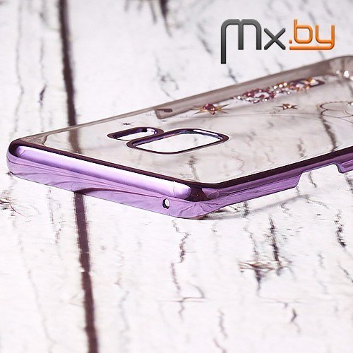 Чехол для Samsung Galaxy S9 накладка (бампер) Kingxbar Crystal Loved Purple со стразами Swarovski 