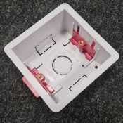 Квадратная монтажная коробка для розеток и включатилей под гипсокартона (размер 81х81) - фото