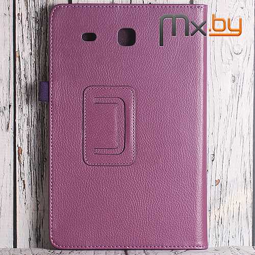 Чехол для Samsung Galaxy Tab E 9.6 кожаный книга фиолетовый