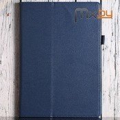 Чехол для Lenovo Tab 4 кожаная книга синий  - фото