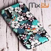 Чехол для Xiaomi Mi CC9e накладка (бампер) силиконовый Luxo Flowers Black - фото