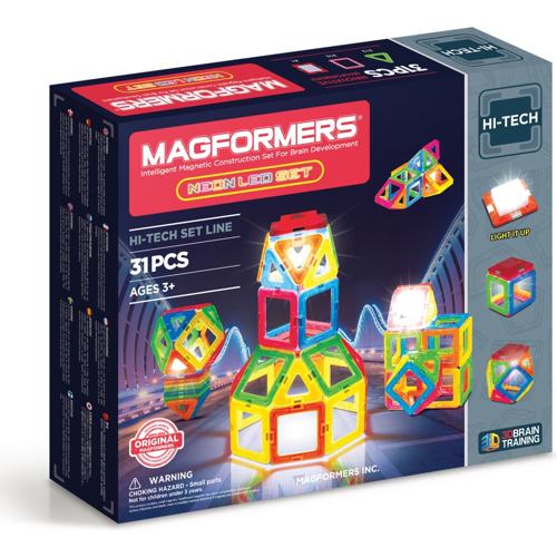Магнитный Конструктор Magformers Neon Led Hi-Tech
