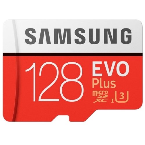 Карта памяти Samsung Evo Plus microSDXC 128Gb Class 10 UHS-I U3 + SD адаптер (MB-MC128GA)