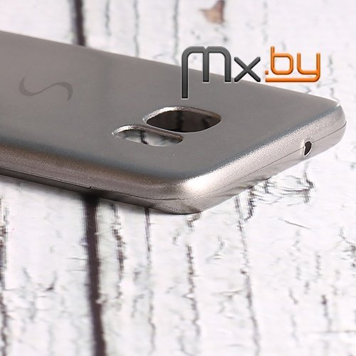 Чехол для Samsung Galaxy S7 edge накладка (бампер) Metal Slate силиконовый стальной