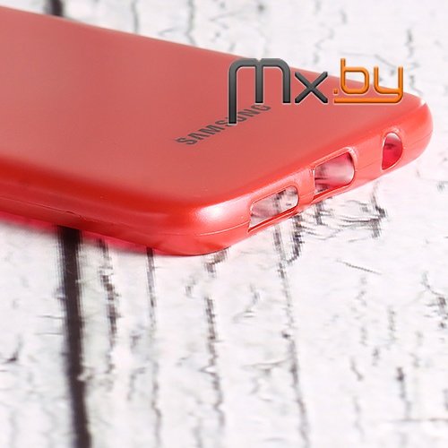 Чехол для Samsung Galaxy S7 edge накладка (бампер) Metal Slate силиконовый красный