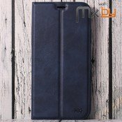 Чехол для iPhone X и Xs кожаная книга MingZe Multi Function Folding Case синий - фото