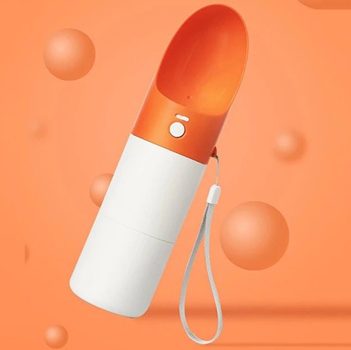 Поилка для собак с отсеком для корма Xiaomi Moestar Rocket Pet Cup (230 + 200 мл) Оранжевый - фото4
