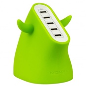 Сетевой блок питания Momax U.Bull 5 USB Charger 8A/40W (UM5S) зеленый - фото