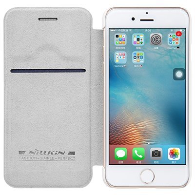 Чехол для iPhone 8 кожаная книга Nillkin Qin Case белый
