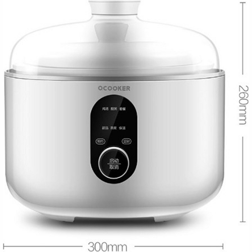 Мультиварка-пароварка Qcooker Round Small Stew Electric Cooker 2,5L (Белый)