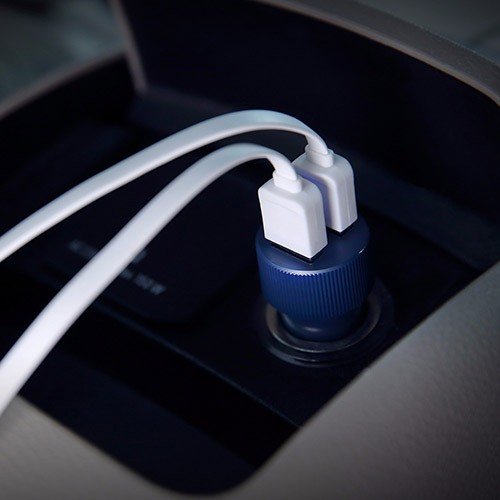 Автомобильное зарядное устройство Rock Sitor Car Charger 2 USB 2.4A синее (RCC0114)