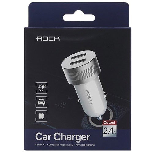 Автомобильное зарядное Rock Sitor Plus Car Charger RCC0125 2 USB 2.4A синее