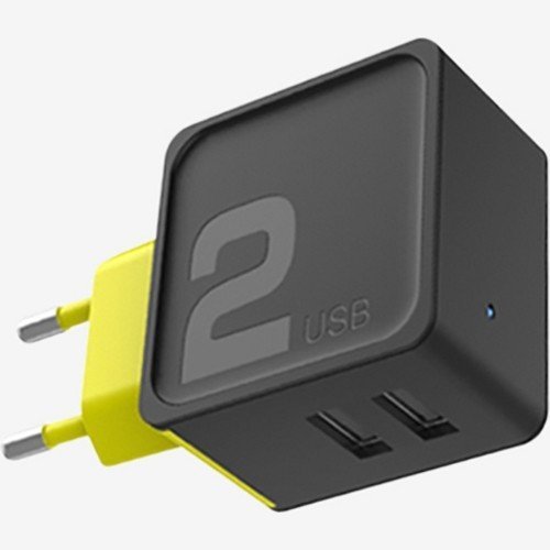 Зарядное устройство Rock Sugar Travel Charger на 2 USB выхода 2.4A (RWC0239) черное