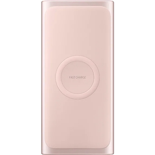 Аккумулятор внешний Samsung 10000 mAh с функцией беспроводной зарядки (Розовый) - фото