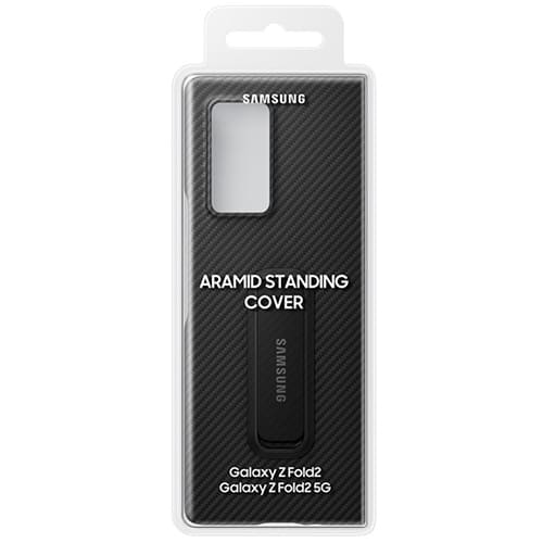 Чехол для Galaxy Z Fold 2 накладка (бампер) Samsung Aramid Standing Cover черный 