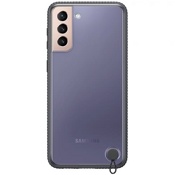 Чехол для Galaxy S21+ накладка (бампер) Samsung Clear Protective Cover прозрачно-черный - фото