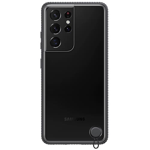 Чехол для Galaxy S21 Ultra накладка (бампер) Samsung Clear Protective Cover прозрачно-черный