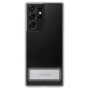 Чехол для Galaxy S21 Ultra накладка (бампер) Samsung Clear Standing Cover прозрачный - фото