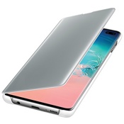Чехол для Galaxy S10+ книга Samsung Clear View Cover белый - фото