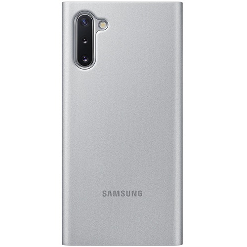 Чехол для Galaxy Note 10 книга Samsung Clear View Cover серебристый