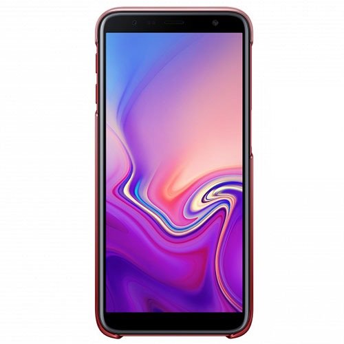 Чехол для Samsung Galaxy J6+ (2018) накладка (бампер) Gradation Cover (Красный) - фото3