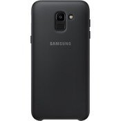 Чeхол для Galaxy J6 2018 накладка (бампер) Samsung Dual Layer Cover (EF-PJ600CBEGRU) черный - фото