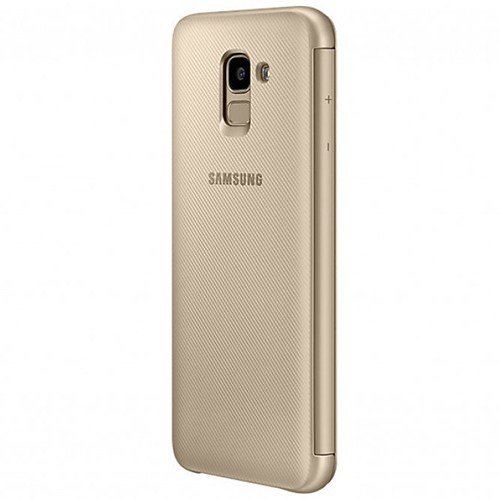 Чeхол для Galaxy J6 2018 Samsung Flip Wallet Cover (EF-WJ600CFEGRU) золотой  
