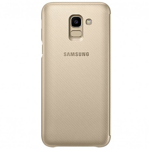 Чeхол для Galaxy J6 2018 Samsung Flip Wallet Cover (EF-WJ600CFEGRU) золотой  